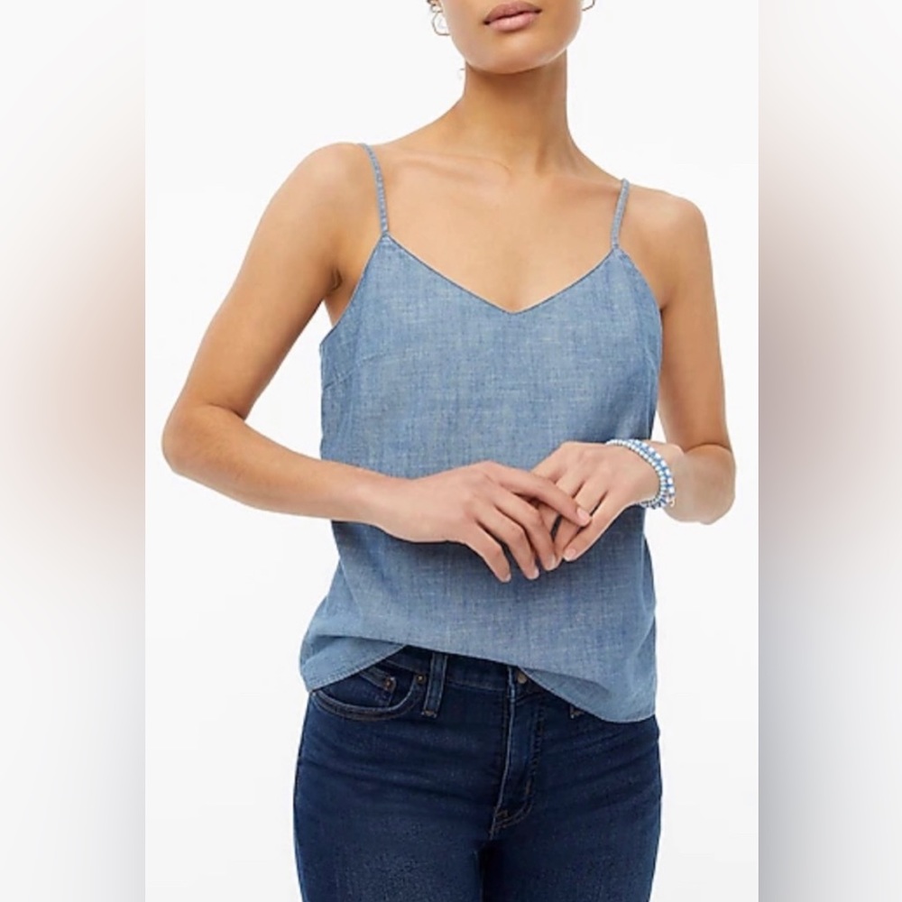 J Crew Chambray Denim Cami Top size 0